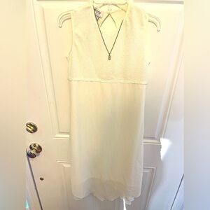 Sparkle top White Sleeveless Dress